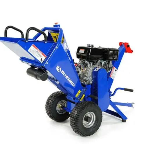 3 or 14 hp BlueBird Wood Chipper Patented Twin Blade Drum System Honda GX390 or Kohler Ch440 Engine CH400H & CH400K.